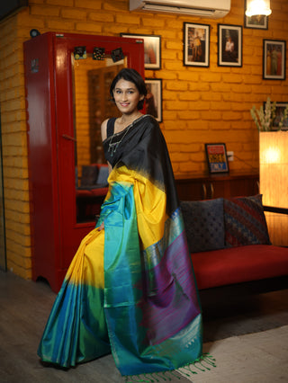 Multicolored Soft Silk Saree - SRMSSS231