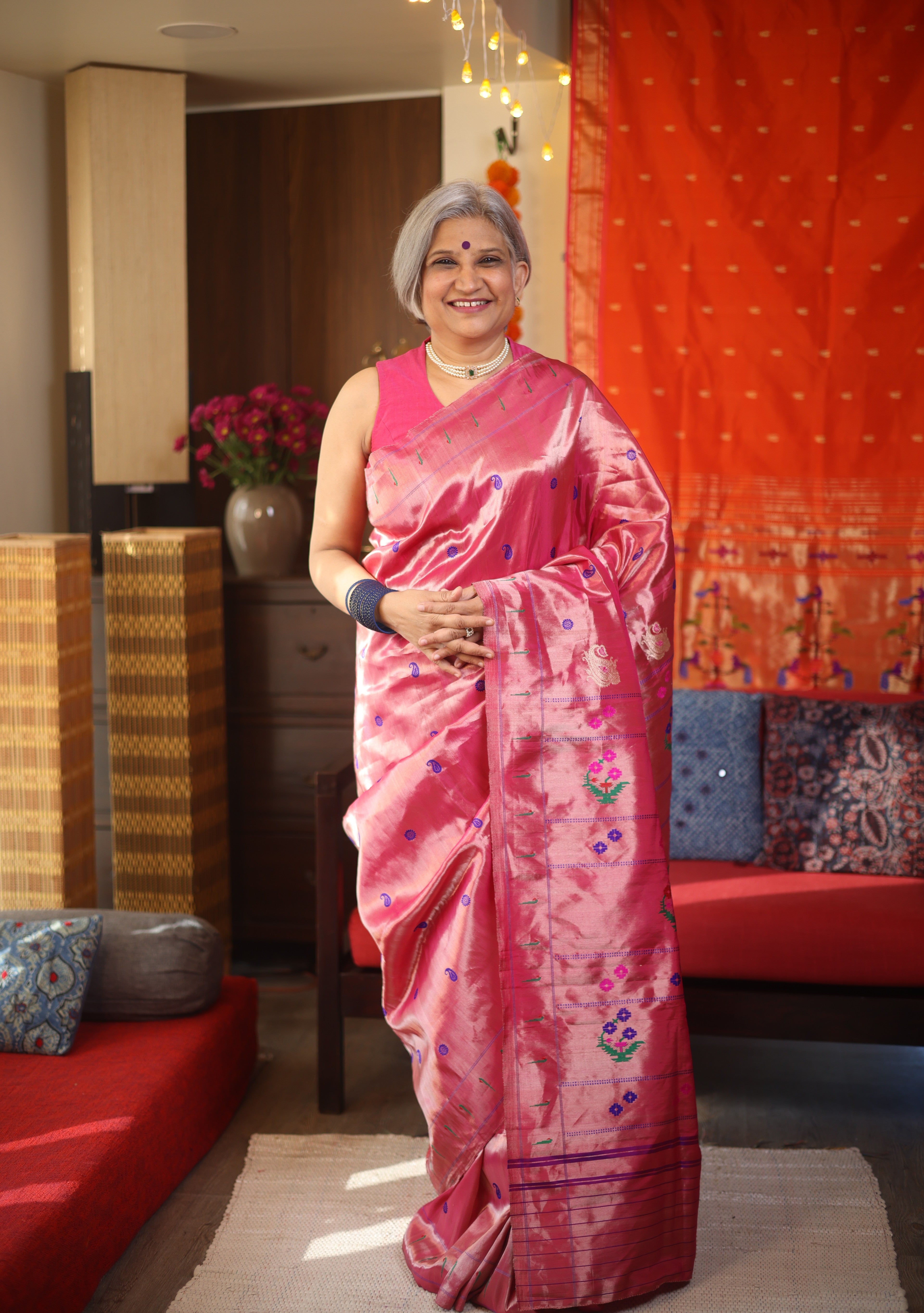 Roshika Tissue Silk Paithani Saree - Saavari - SSRTSPS03