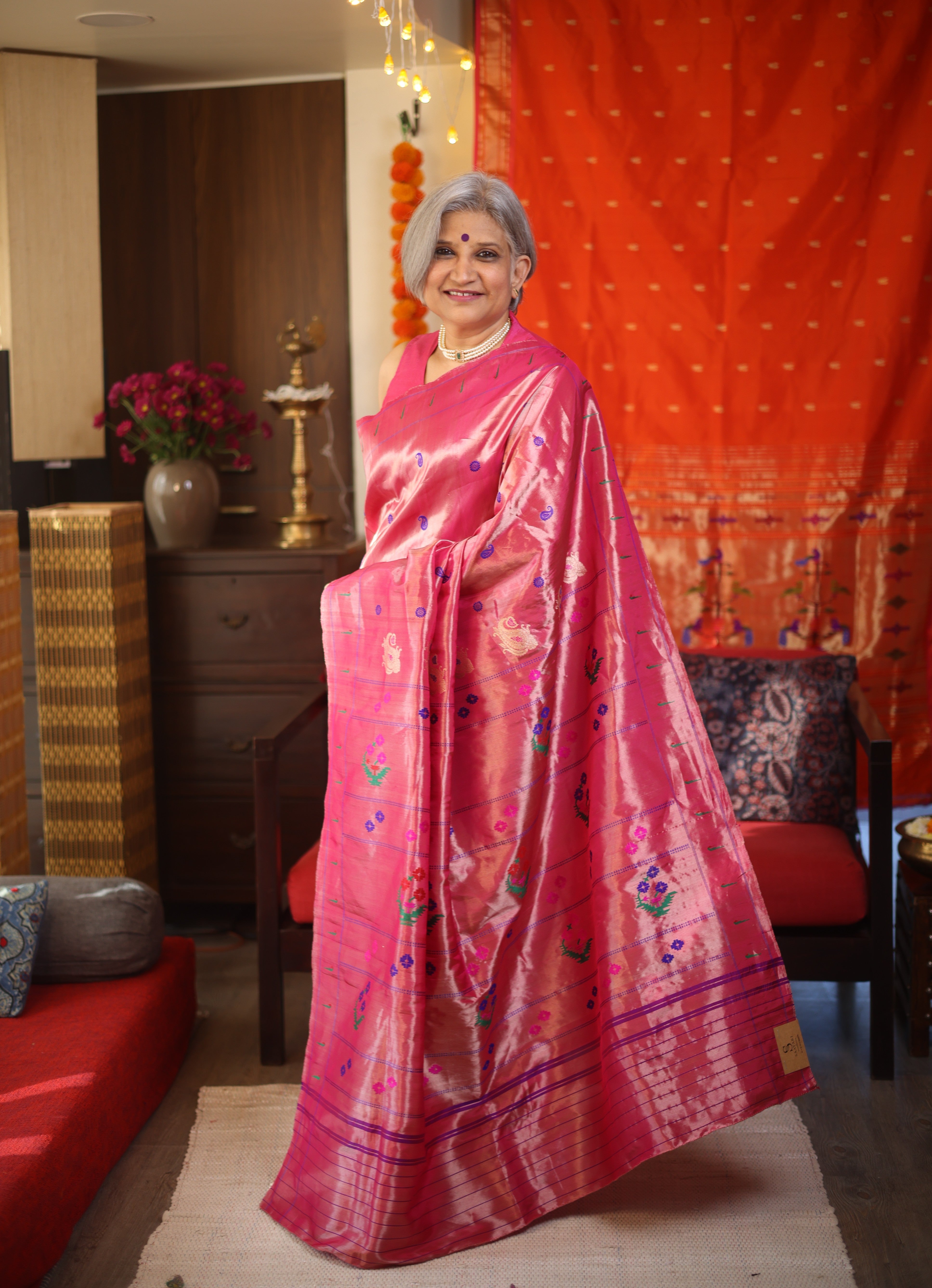 Roshika Tissue Silk Paithani Saree - Saavari - SSRTSPS03
