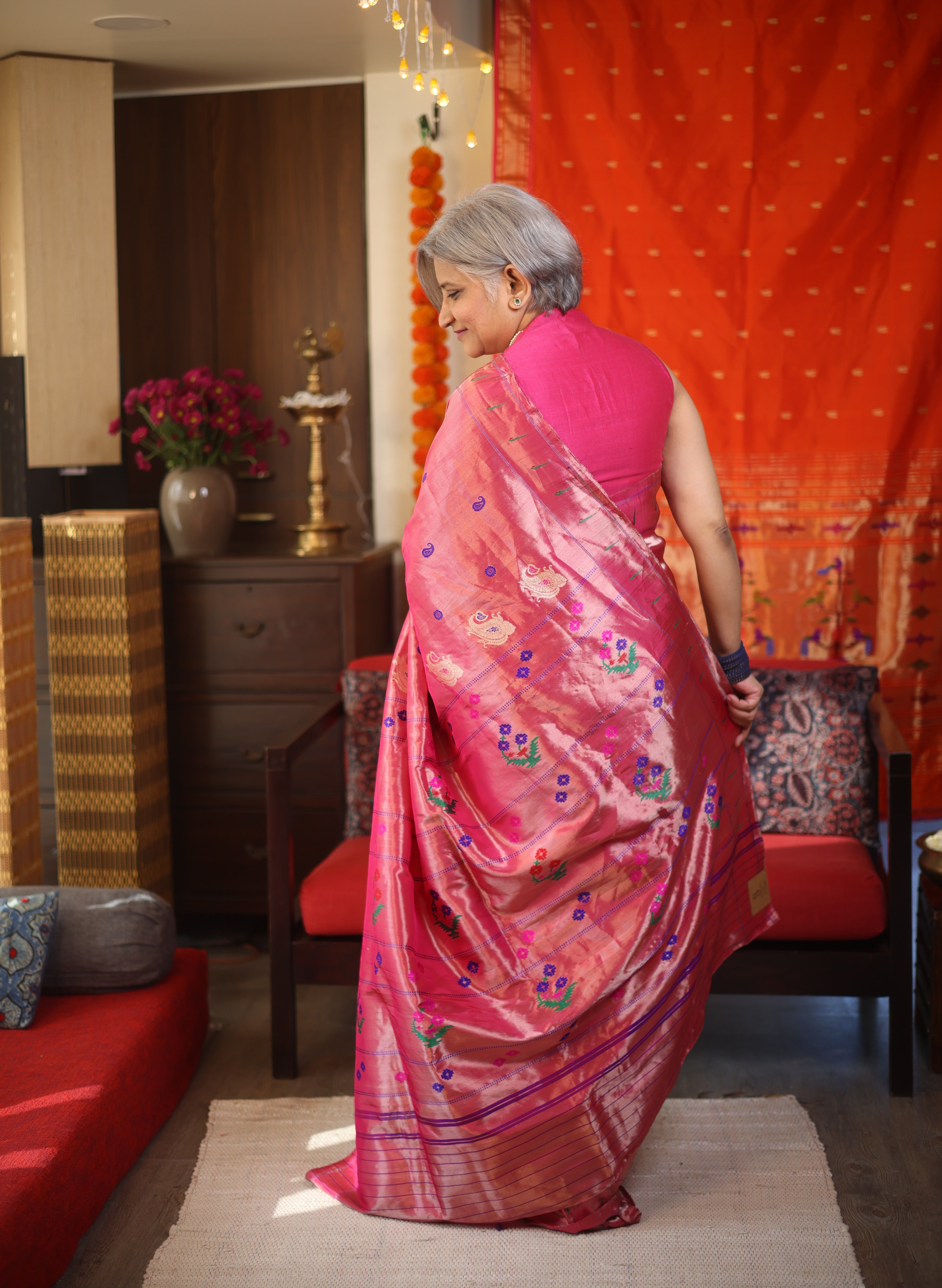 Roshika Tissue Silk Paithani Saree - Saavari - SSRTSPS03