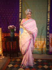 Baby Pink Cotton Paithani Saree - SRBPCPS574