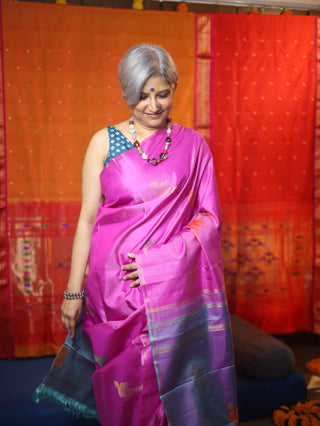 Pink Kanjeevaram Silk Saree-SRPKSS465