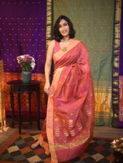 Two Tone Pink Chanderi Cotton Silk Saree - SRTTPCSS320