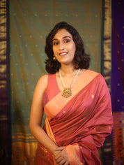 Two Tone Pink Chanderi Cotton Silk Saree - SRTTPCSS320