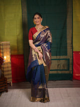 Peacock Blue Chanderi Silk Saree - SRPBCSS517