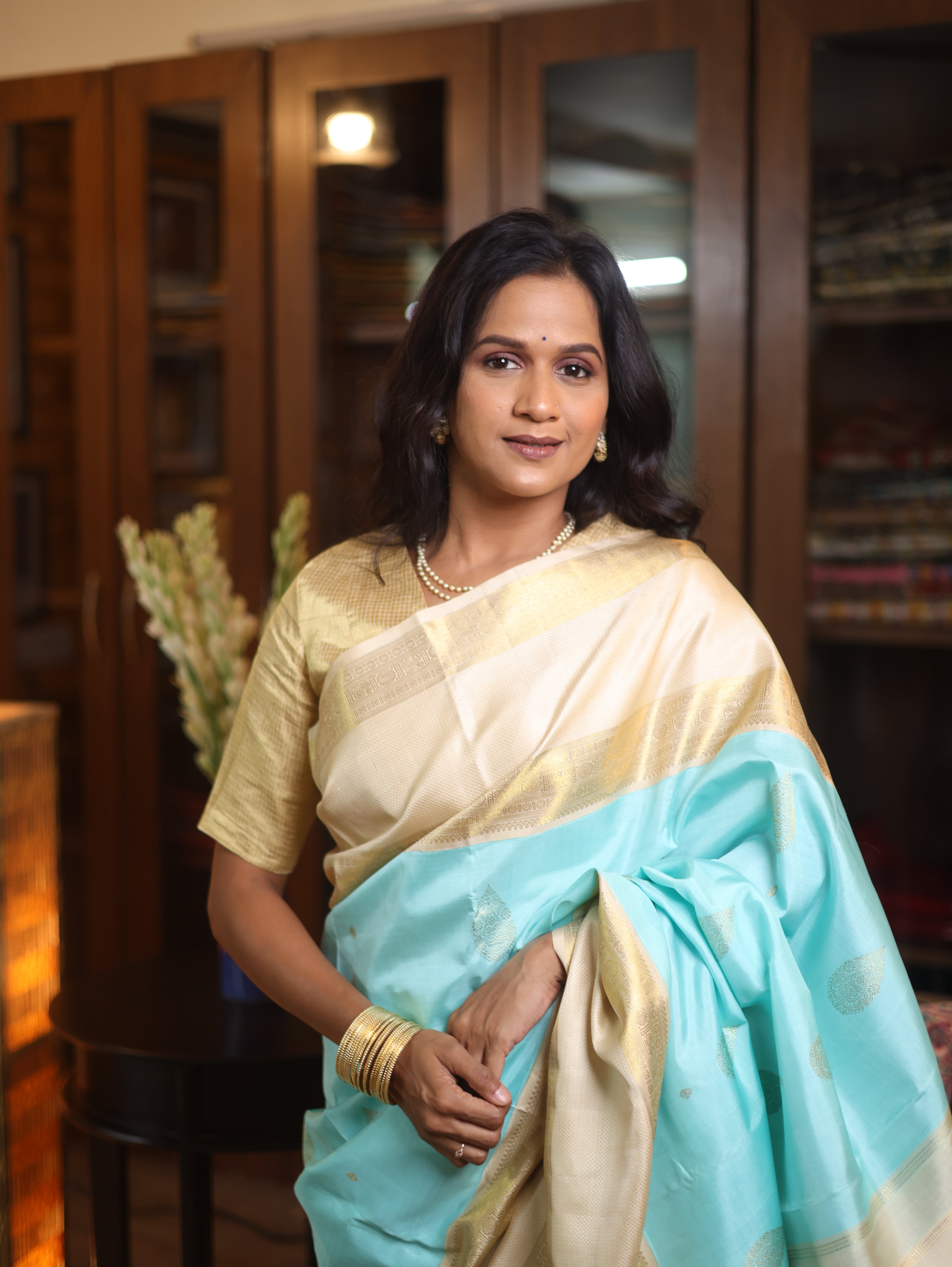 Ambika Kanjeevaram Silk Saree - Saavari - SSAKSS07