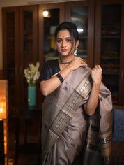 Grey Kanjeevaram Silk Saree - SRGKSS594