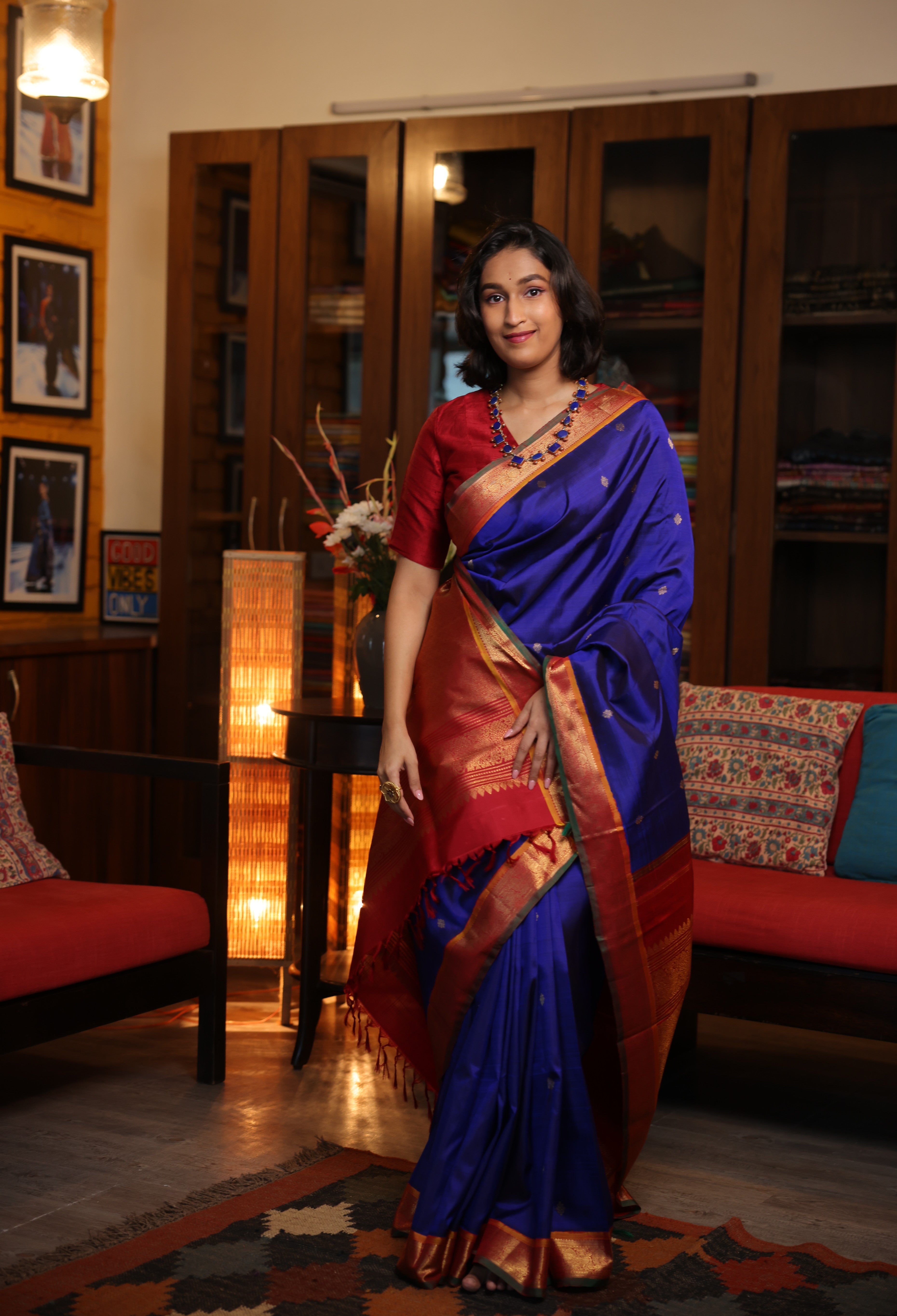 Neelambari Kanjeevaram Silk Saree - Saavari - SSNKSS60