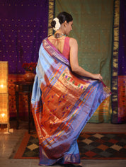 Sky Blue Silk Paithani Saree - SRSBSPS577