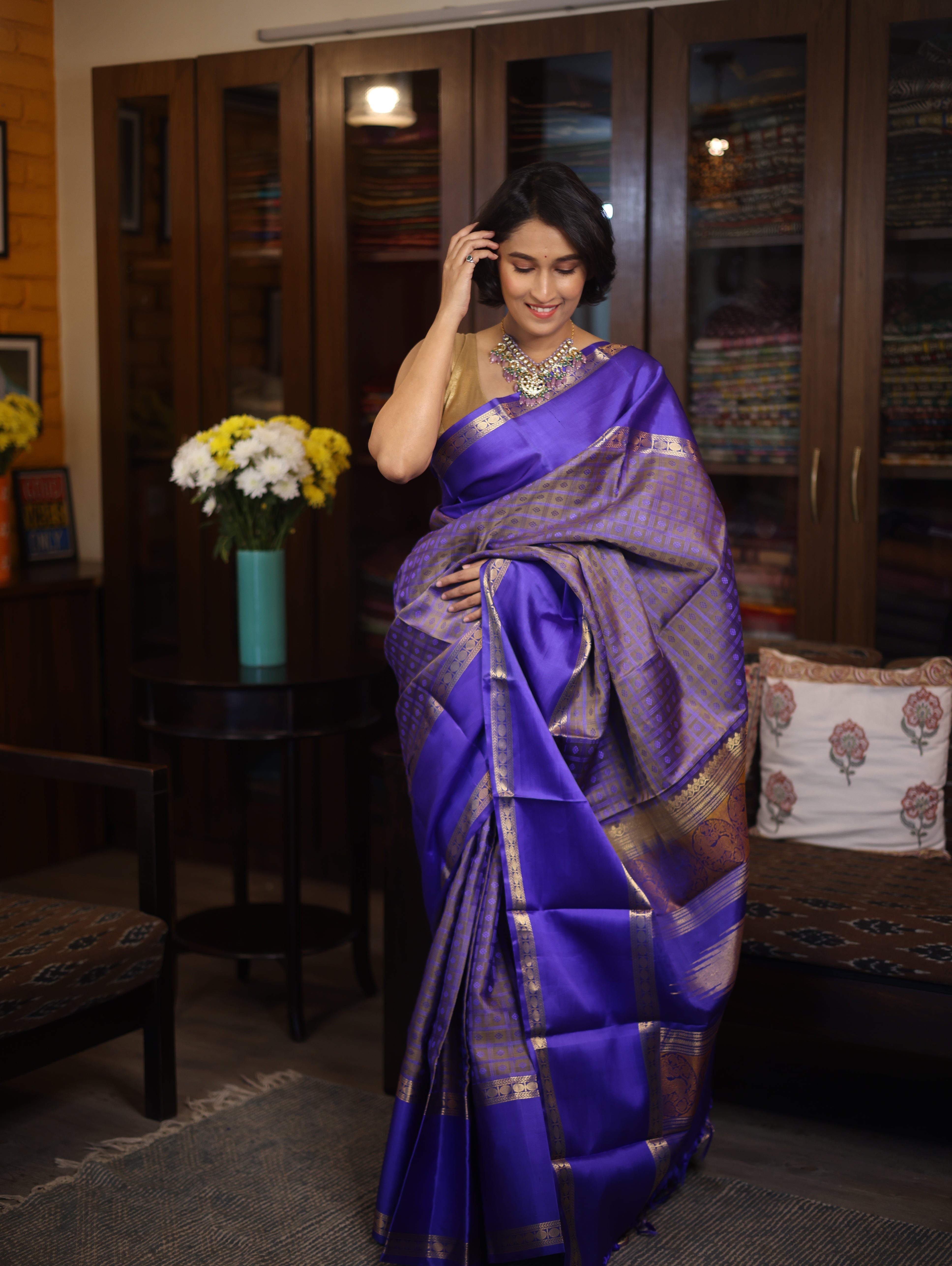Purple Kanjeevaram Silk Saree-SRPKSS271