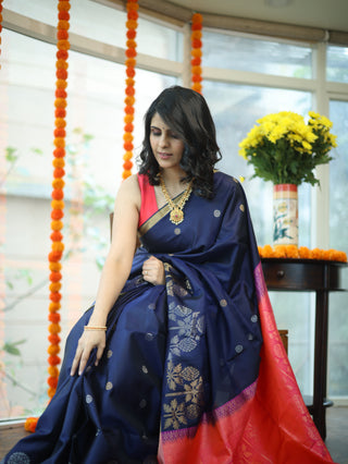 Violet Soft Silk Saree - SRVSSS298