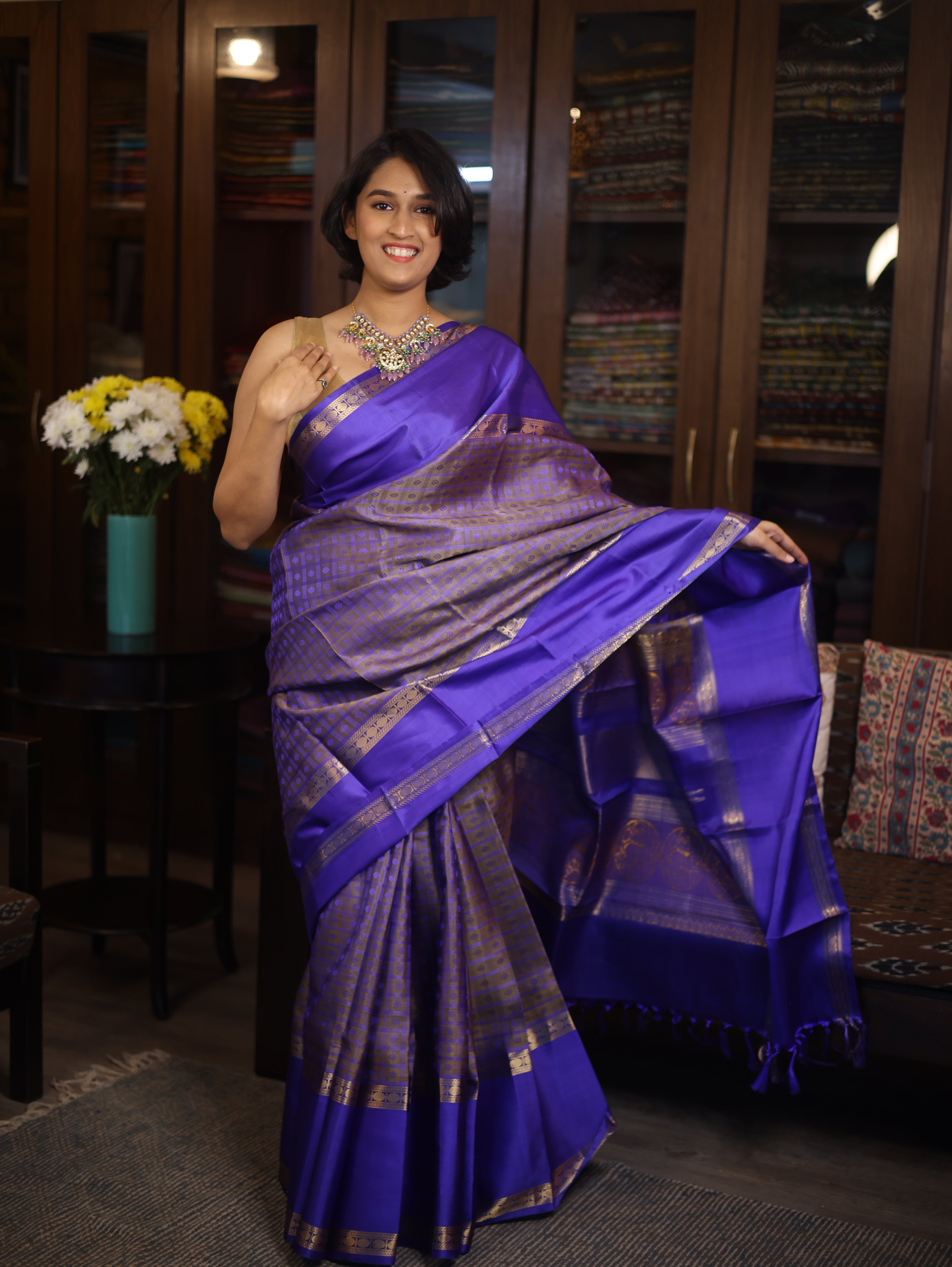 Purple Kanjeevaram Silk Saree-SRPKSS271