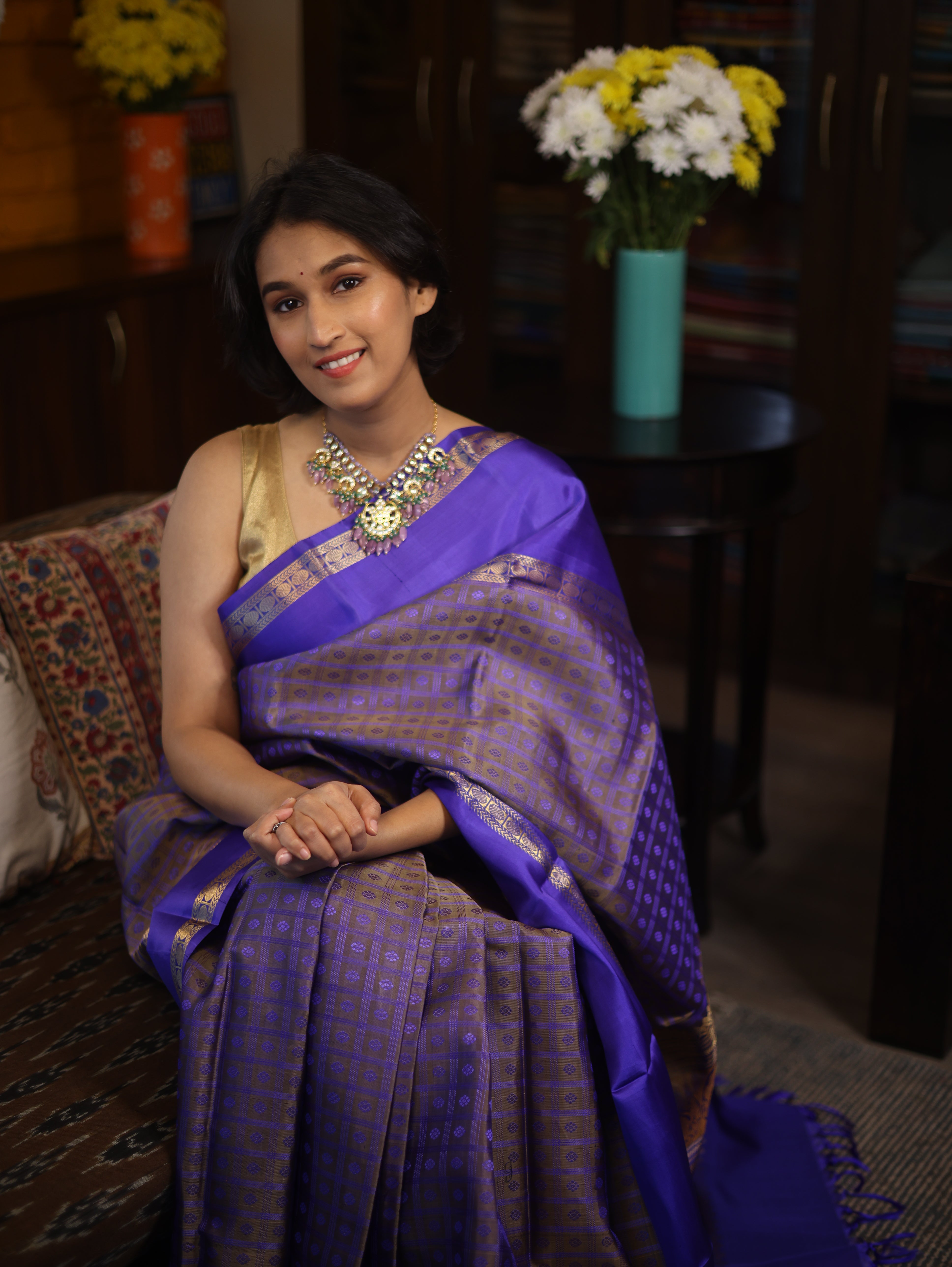 Purple Kanjeevaram Silk Saree-SRPKSS271
