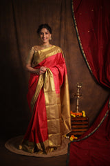 Red Kanjivaram Silk Saree - SRRKSS932