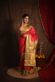 Red Kanjivaram Silk Saree - SRRKSS932