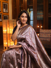 Indivarangi Banarasi Silk Saree - Saavari - SSIBSS24