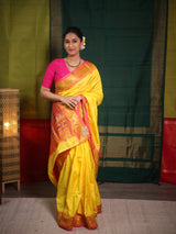 Yellow Silk Paithani Saree - SRYSPS722