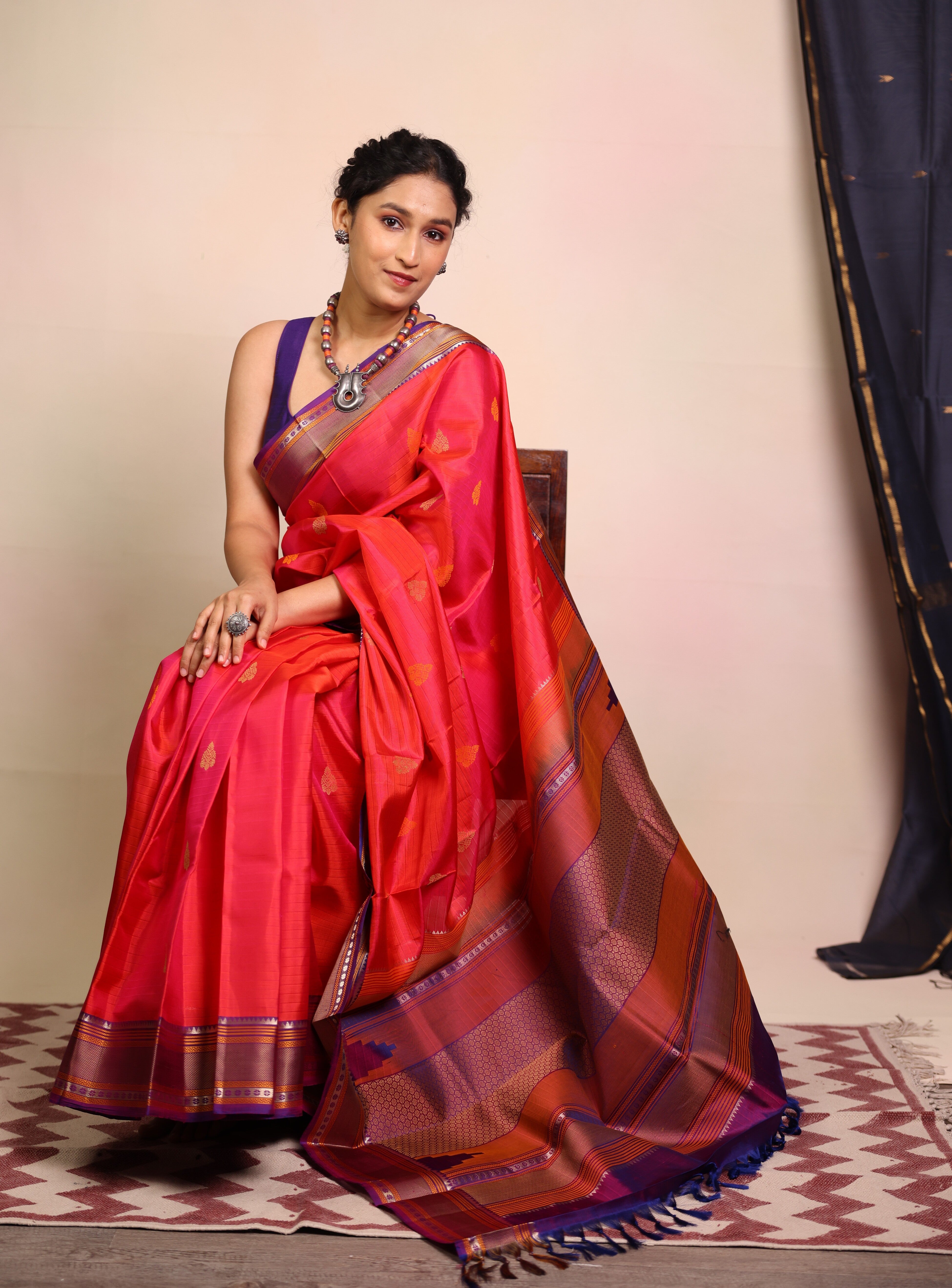 Red Kanjivaram Silk Sarees - SRRKSS950