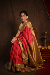 Red Kanjivaram Silk Saree - SRRKSS932