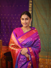 Purple Silk Paithani Saree - SRPSPS583