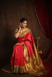 Red Kanjivaram Silk Saree - SRRKSS932