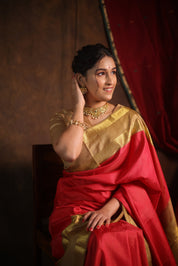 Red Kanjivaram Silk Saree - SRRKSS932