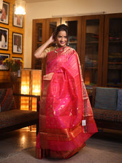 Rani Pink Chanderi Silk Saree - SRRPCSS250