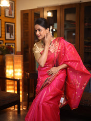 Rani Pink Chanderi Silk Saree - SRRPCSS250