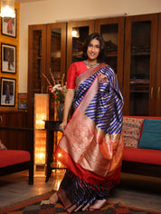 Royal Blue Banarasi Silk Saree-SRRBBSS630