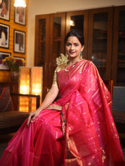 Rani Pink Chanderi Silk Saree - SRRPCSS250