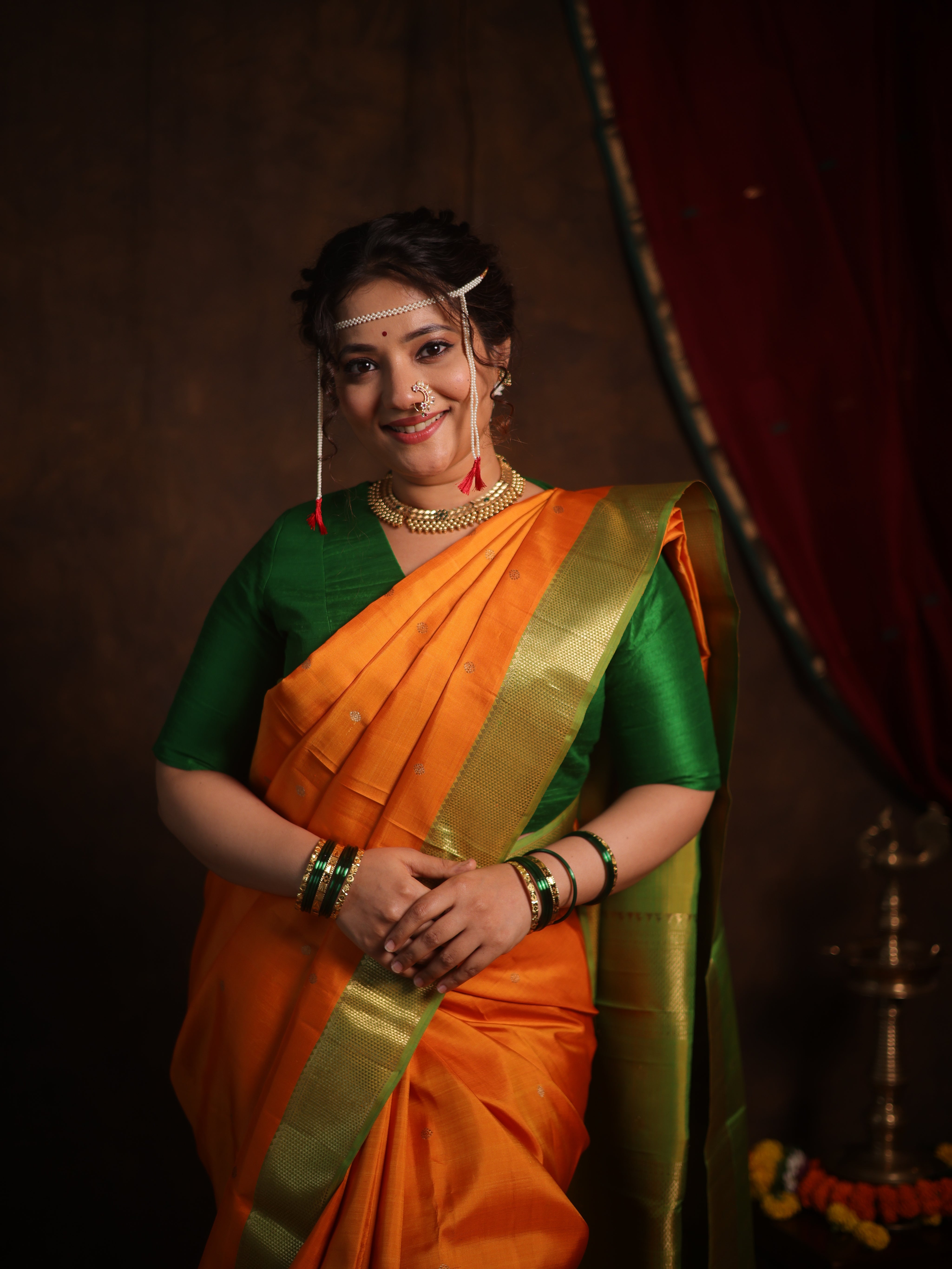 Madhushri Kanjivaram Silk Saree - Saavari - SSMKSS84
