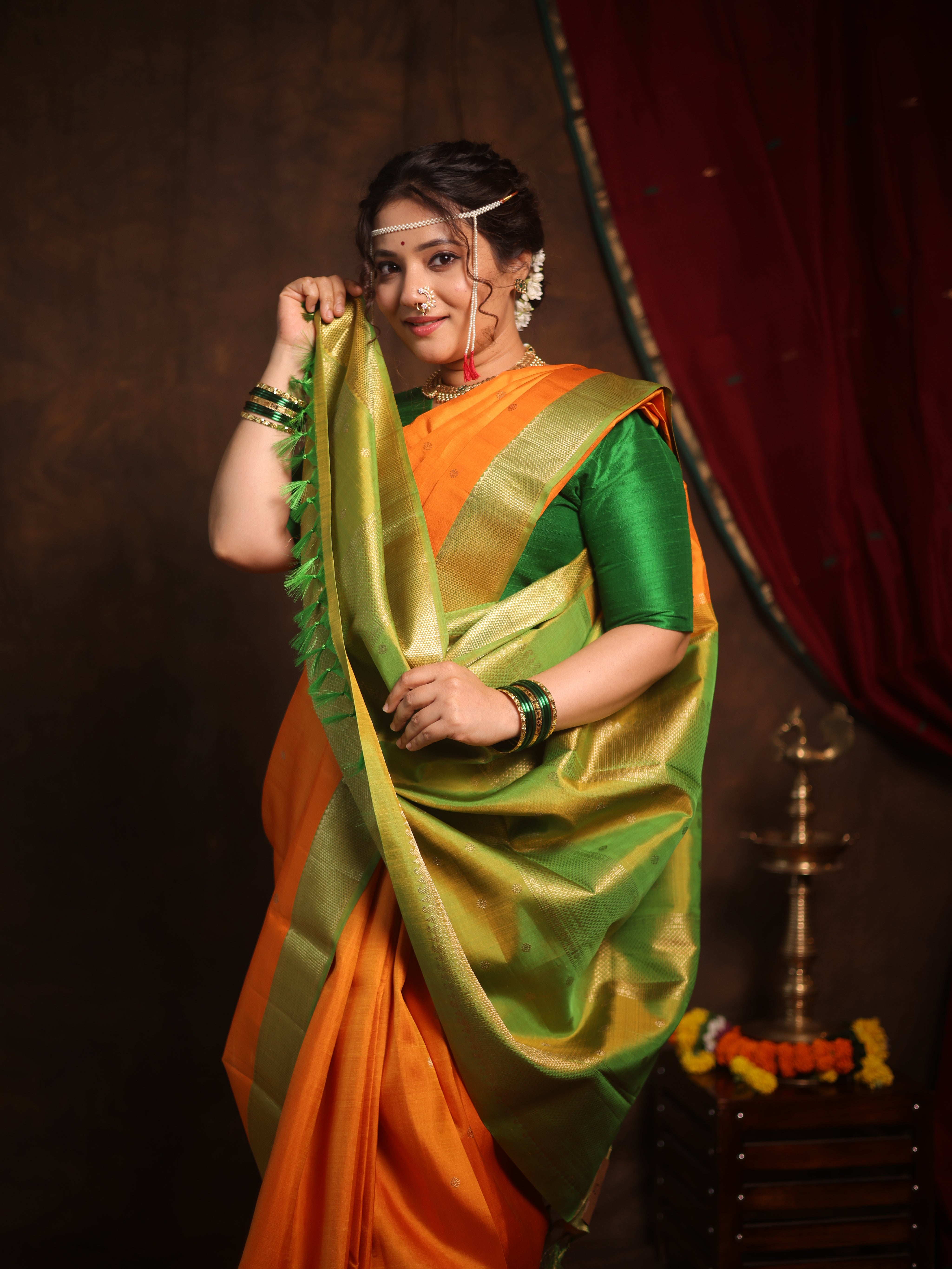 Madhushri Kanjivaram Silk Saree - Saavari - SSMKSS84