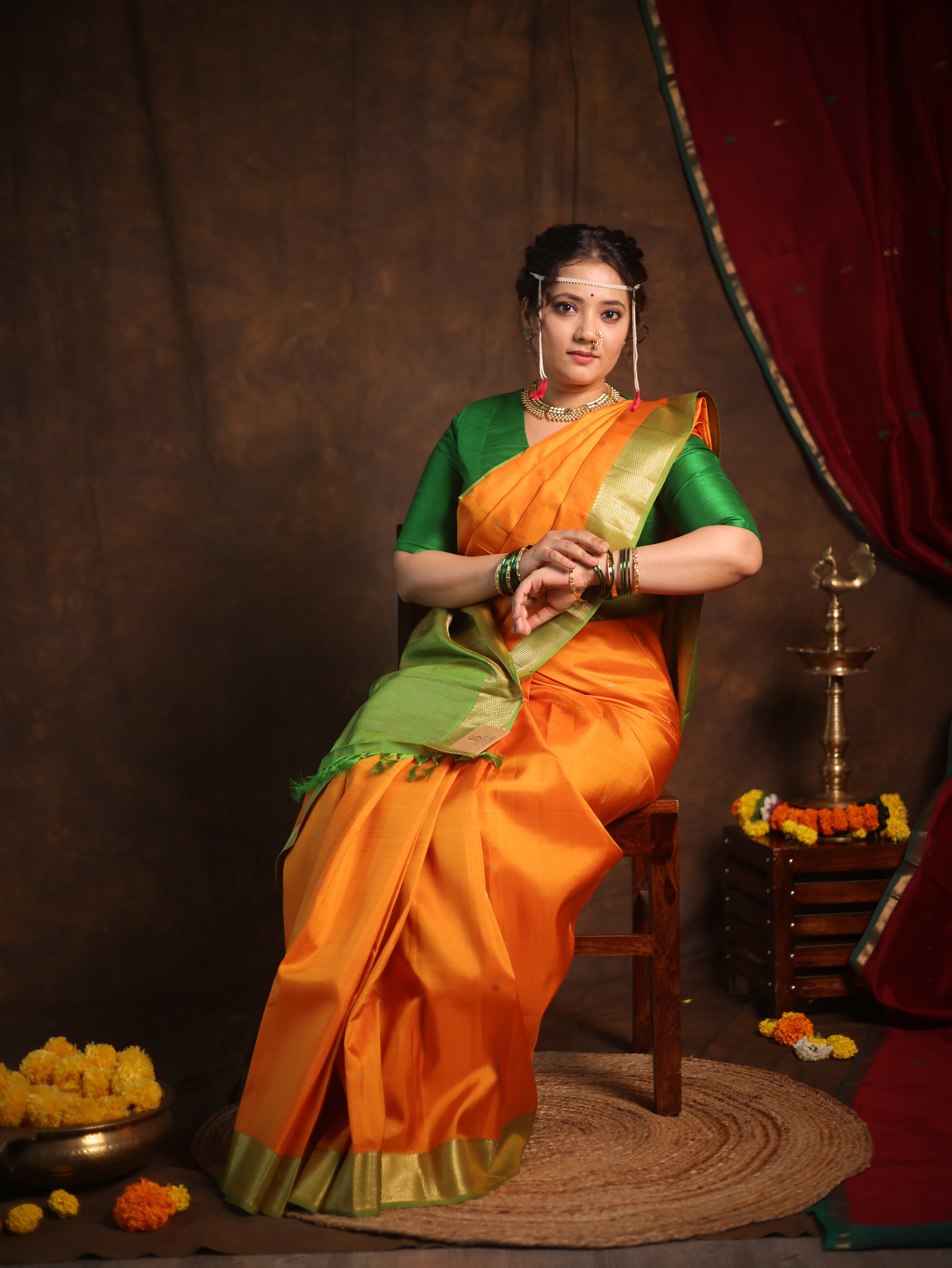 Madhushri Kanjivaram Silk Saree - Saavari - SSMKSS84