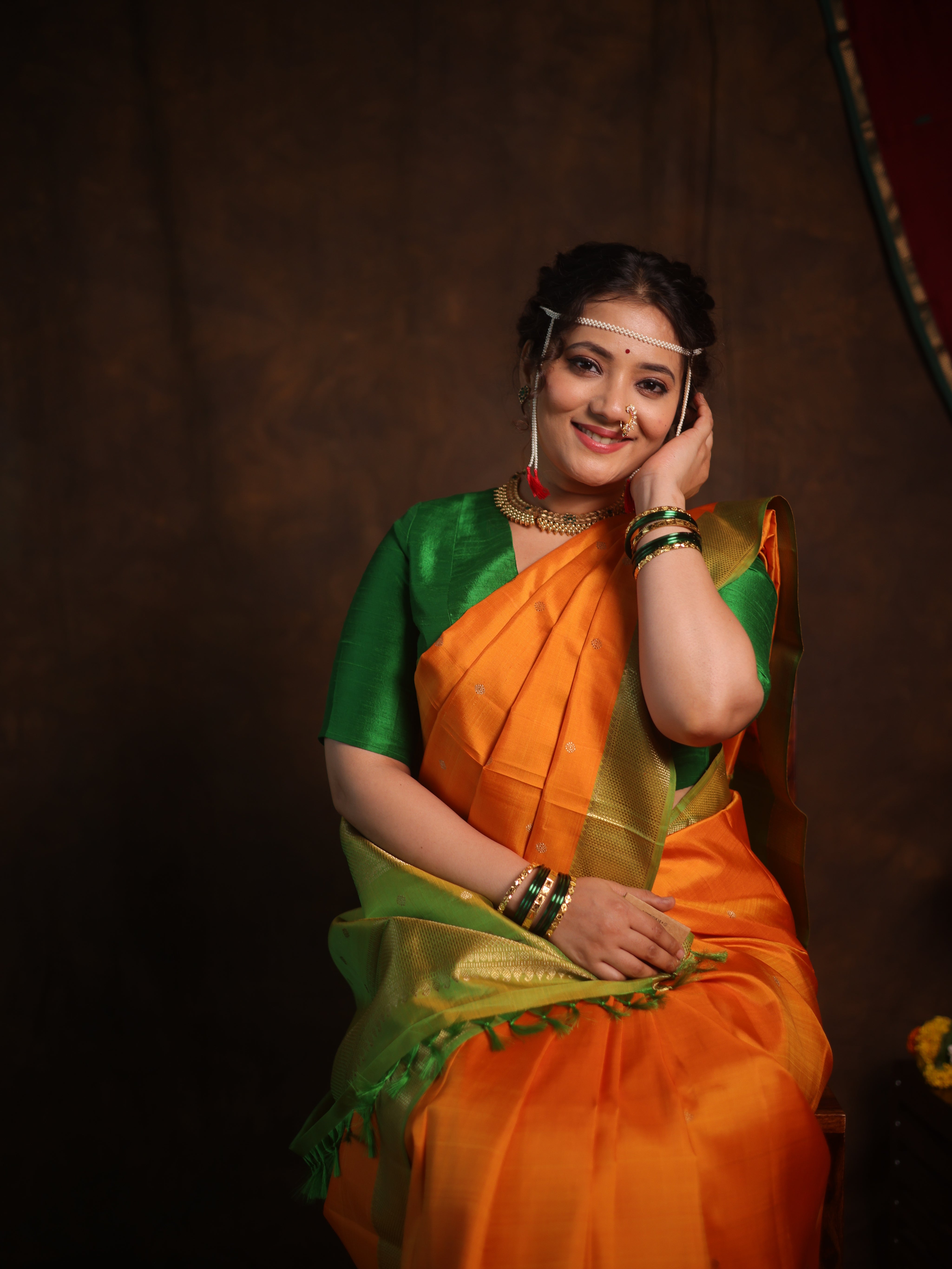Madhushri Kanjivaram Silk Saree - Saavari - SSMKSS84