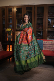 Orange Rajkot Patola Silk Saree - SRORPSS202