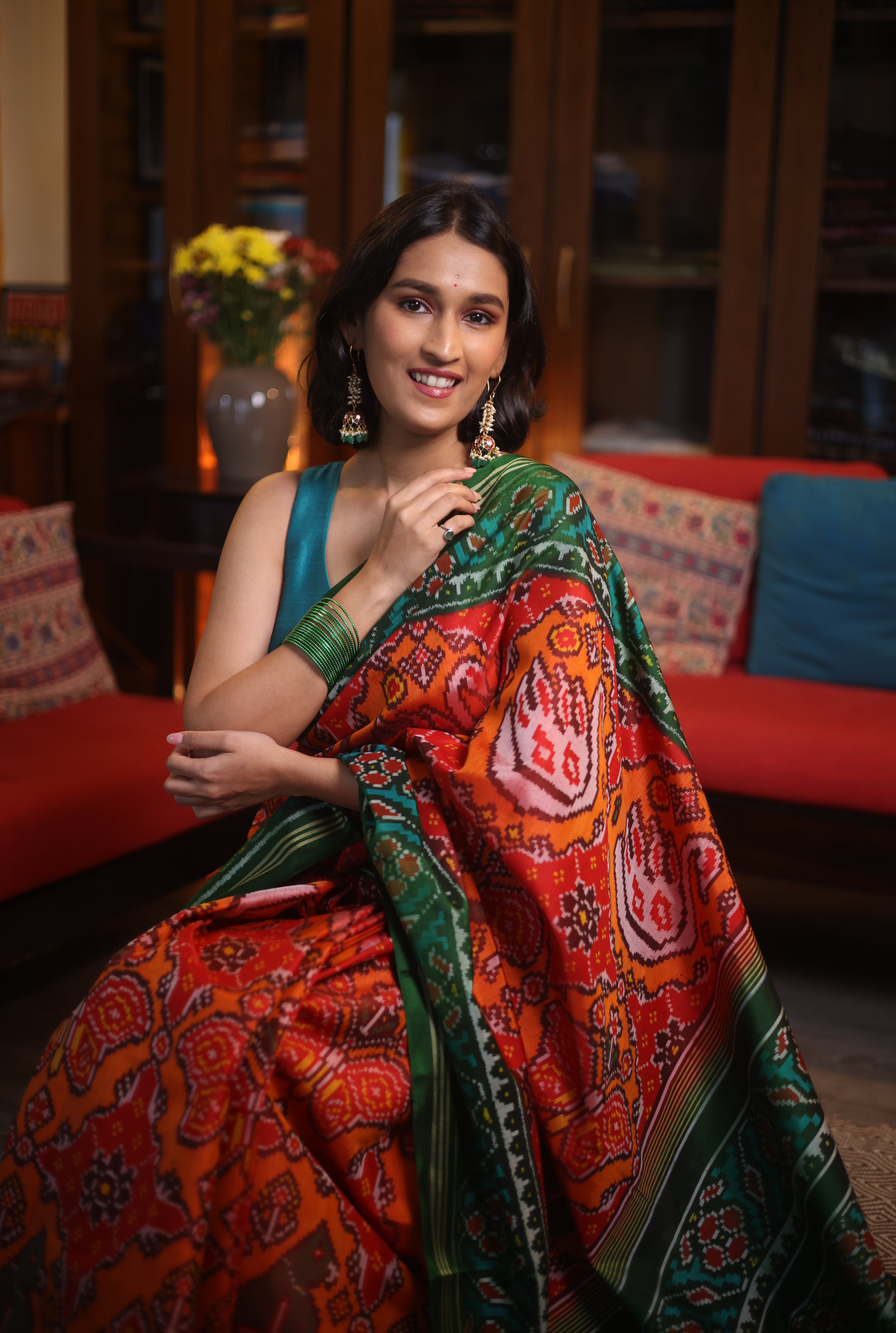 Orange Rajkot Patola Silk Saree - SRORPSS202