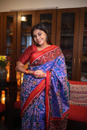 Blue Rajkot Patola Silk Saree - SRBRPSS188