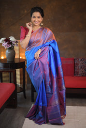 Blue Kanjeevaram Silk Saree - SRBKSS514