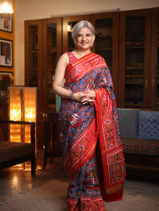 Blue Rajkot Patola Silk Saree - SRBRPSS144