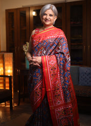 Blue Rajkot Patola Silk Saree - SRBRPSS144