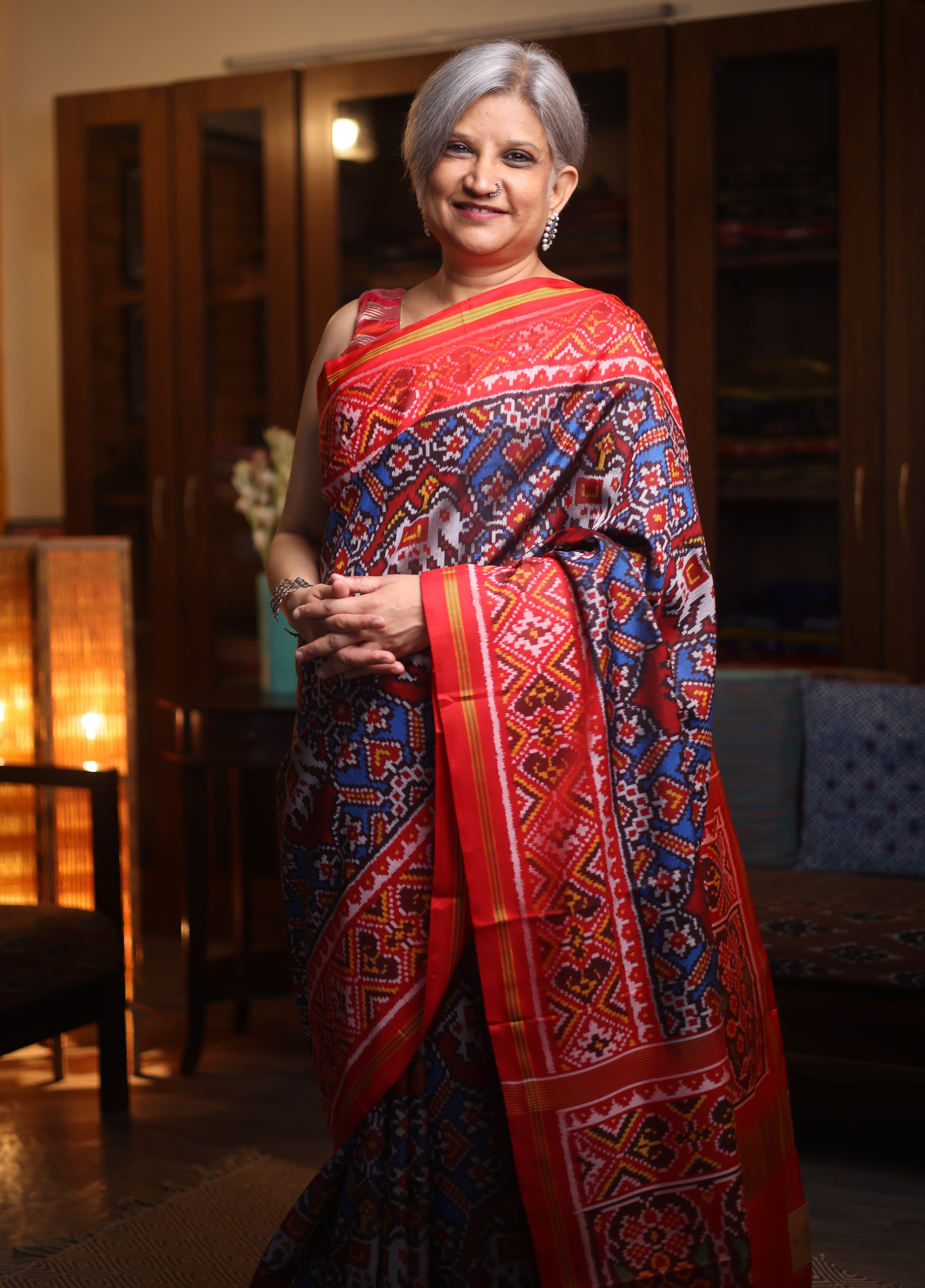 Blue Rajkot Patola Silk Saree - SRBRPSS144