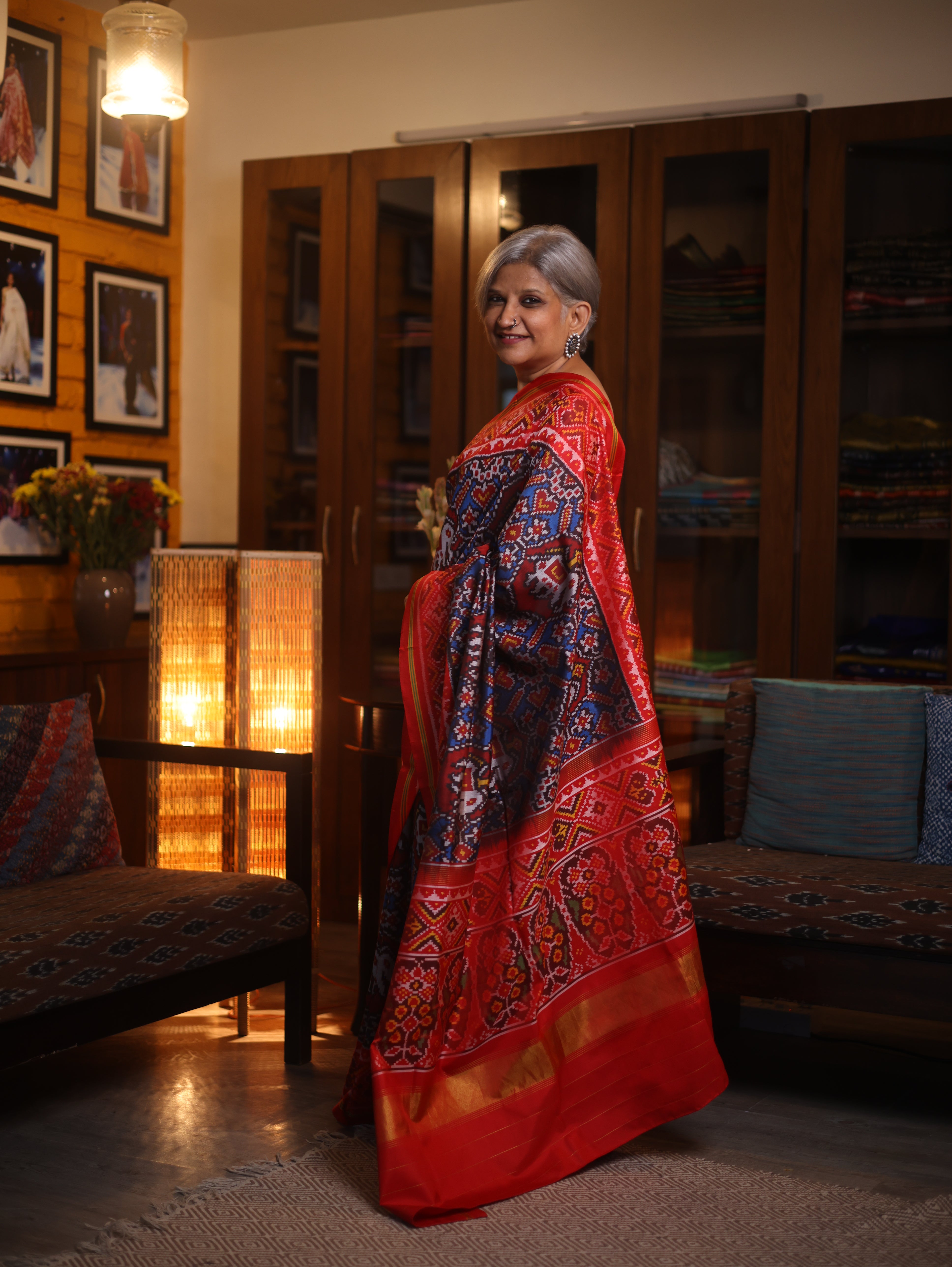 Blue Rajkot Patola Silk Saree - SRBRPSS144