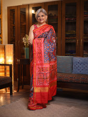 Blue Rajkot Patola Silk Saree - SRBRPSS144