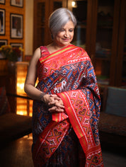 Blue Rajkot Patola Silk Saree - SRBRPSS144