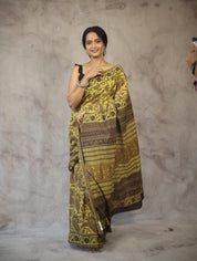 Yellow-Kashish HBP Cotton Saree - SRYKCS1778