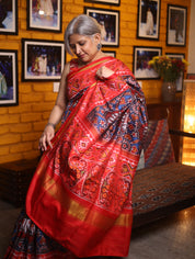 Blue Rajkot Patola Silk Saree - SRBRPSS144