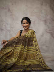 Yellow-Kashish HBP Cotton Saree - SRYKCS1778