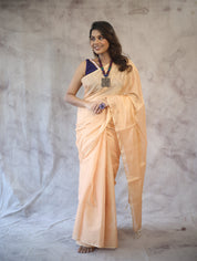 Peach Maheshwari Tissue Saree - SRPMTS125EX