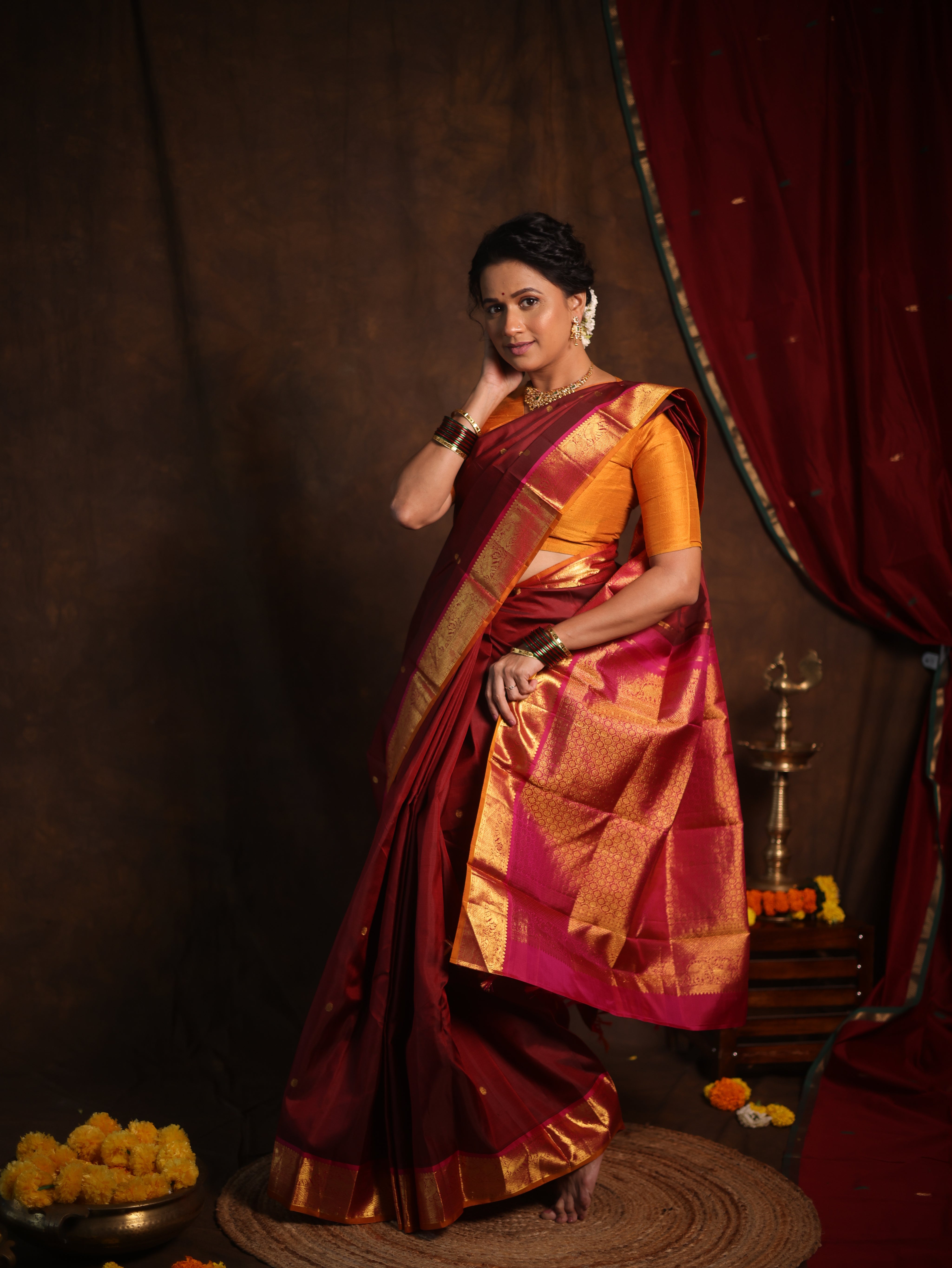 Maroon Kanjivaram Silk Saree - SRPKSS1000