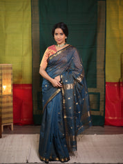 Rama Green Maheshwari Tissue Saree - SRRGMTS626